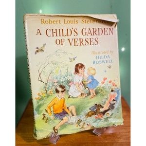 A Childs Garden of Verses 1985 Stevenson Boswell Hardcover Illustrated Vtg Book